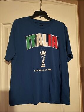 Italia FIFA World Cup Blue Short Sleeve T‑Shirt